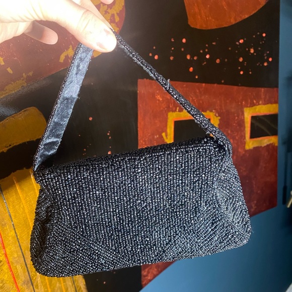 Vintage K.C. Malian black beaded handbag - Picture 8 of 10
